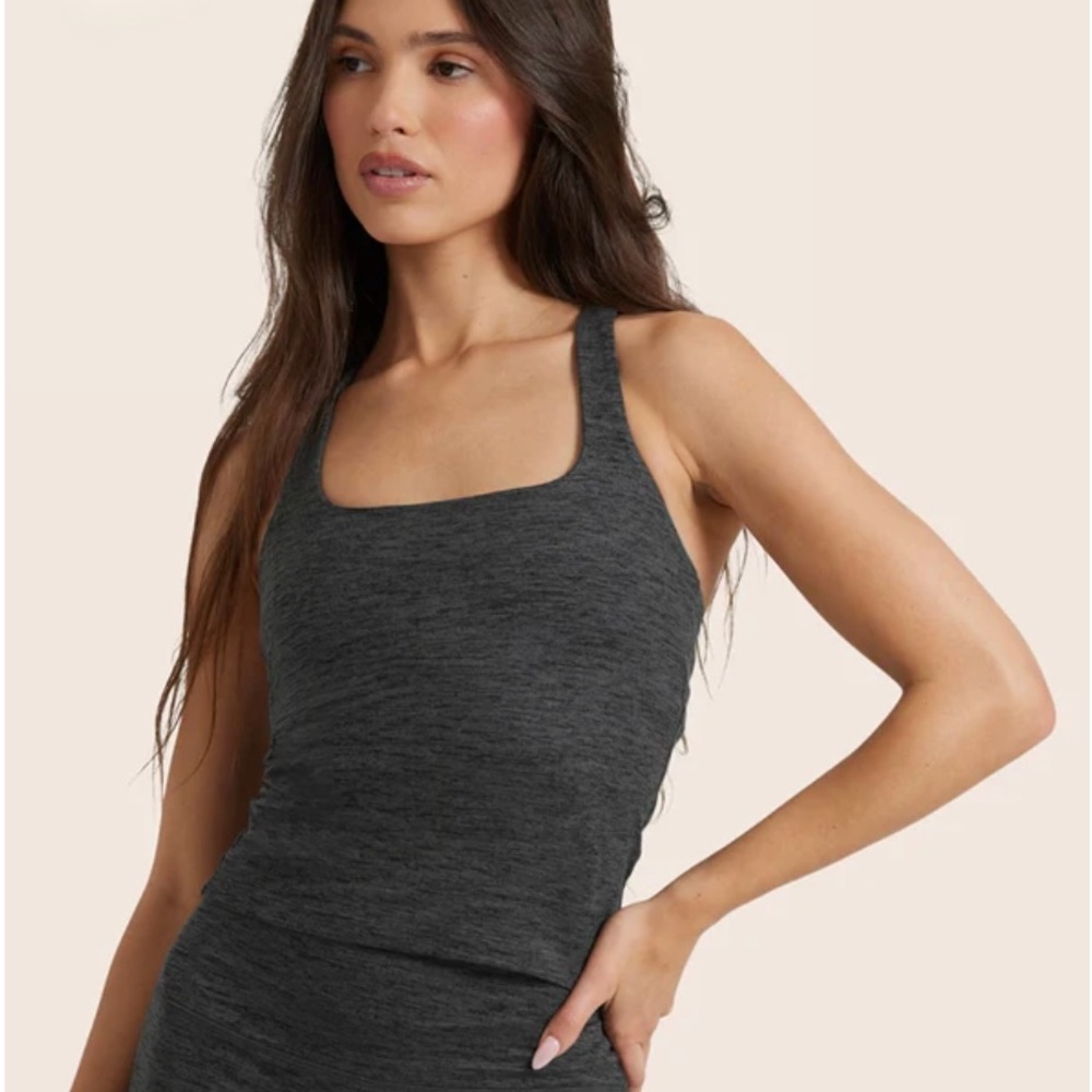 SET ACTIVE / Charcoal Gray Active Wear Set (Top & Leggings)